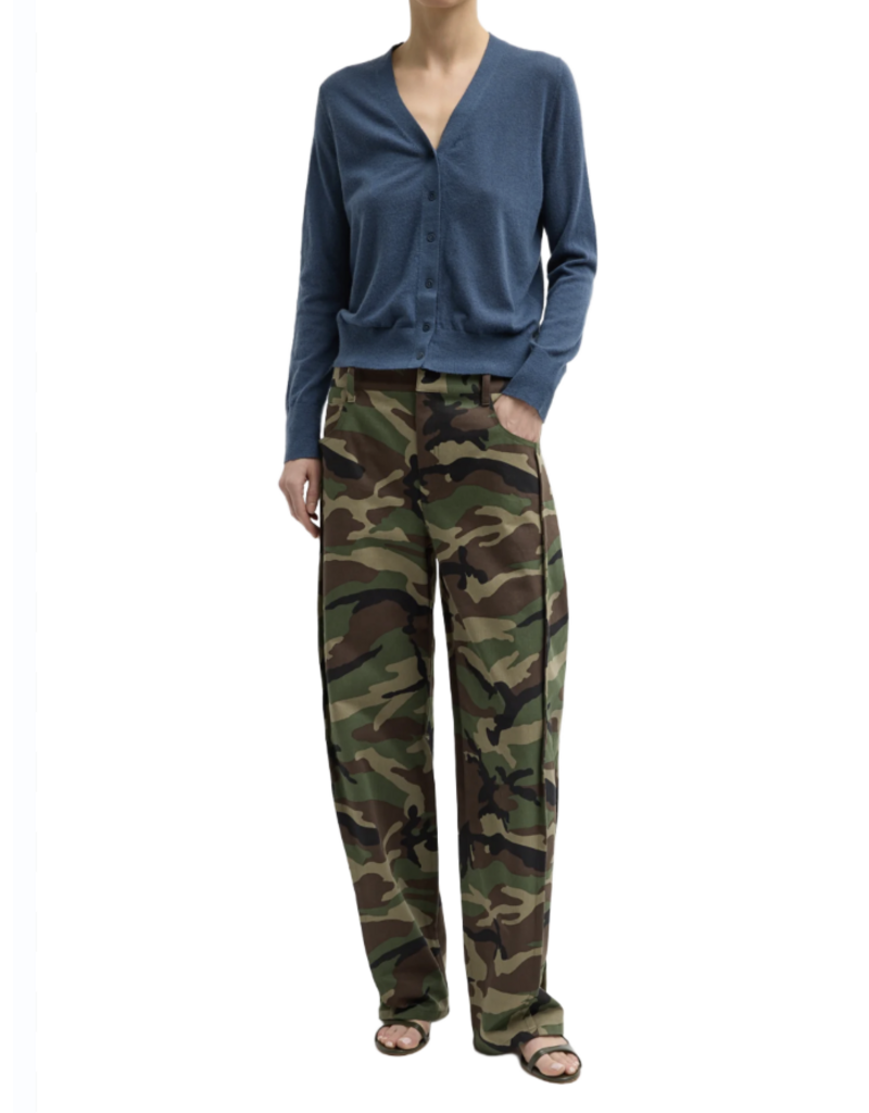 Tibi CAMOUFLAGE TWILL TUCK JEAN