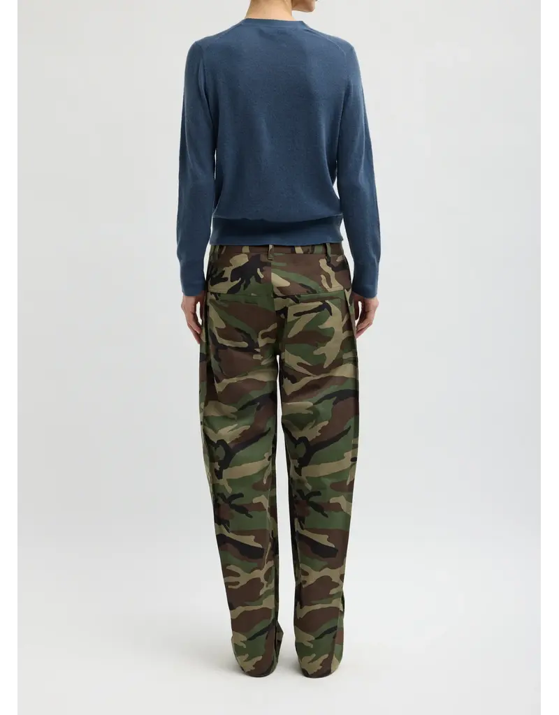 Tibi CAMOUFLAGE TWILL TUCK JEAN
