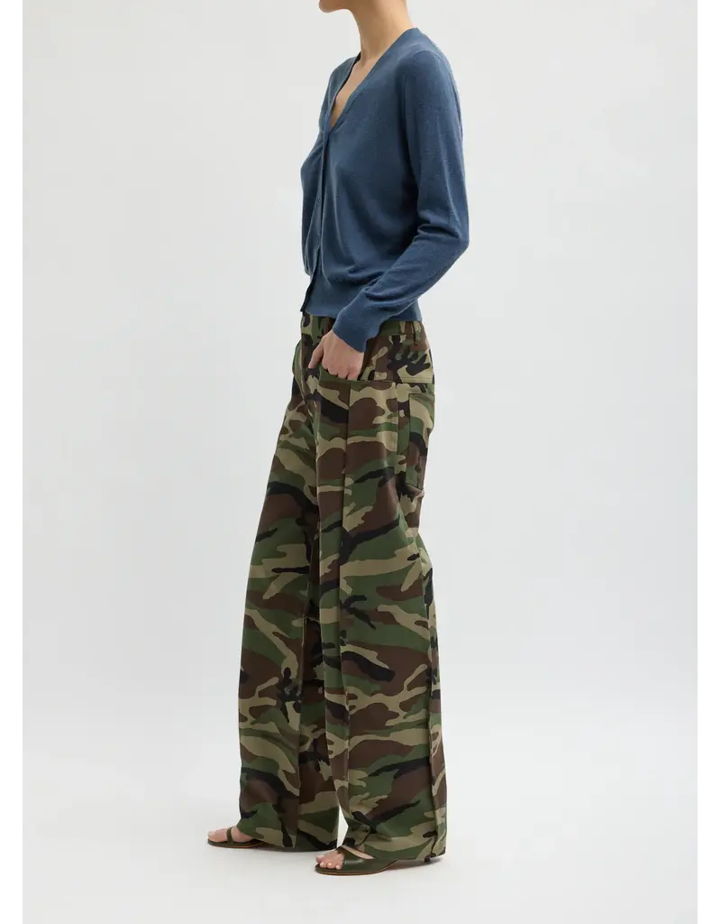 Tibi CAMOUFLAGE TWILL TUCK JEAN