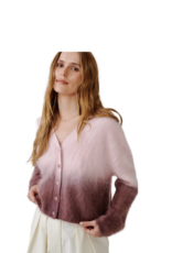 SABLYN JOLIE V CROPPED OMBRE CREWNECK