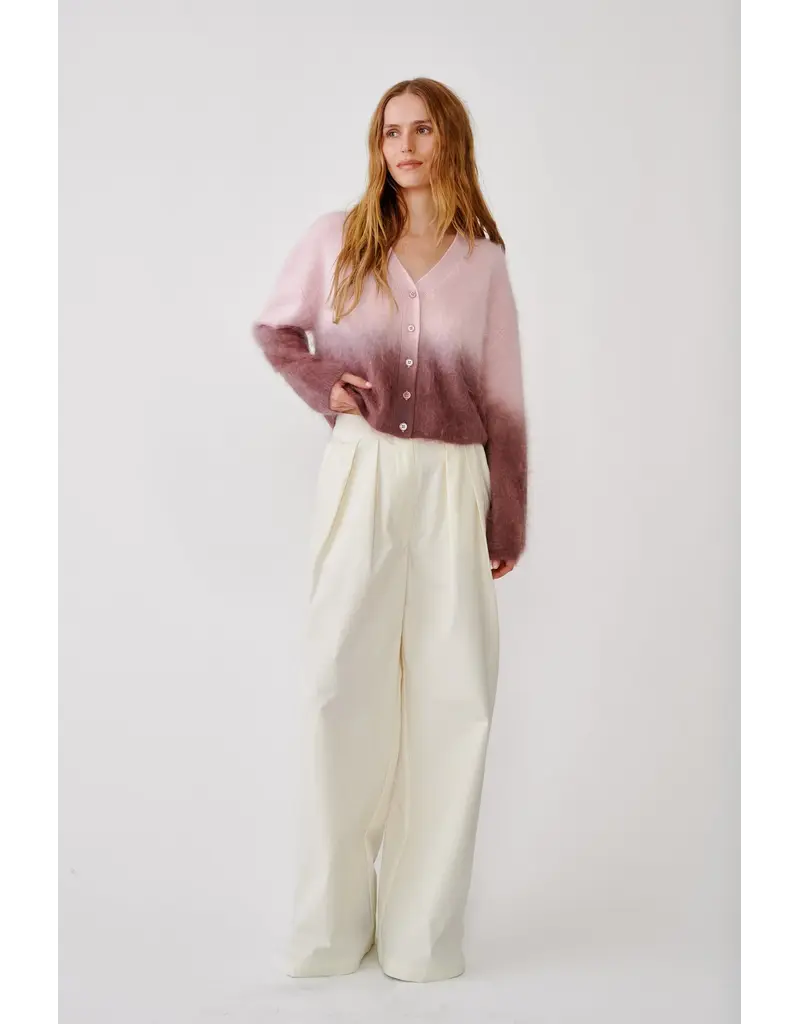 SABLYN JOLIE V CROPPED OMBRE CREWNECK