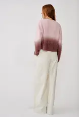 SABLYN JOLIE V CROPPED OMBRE CREWNECK