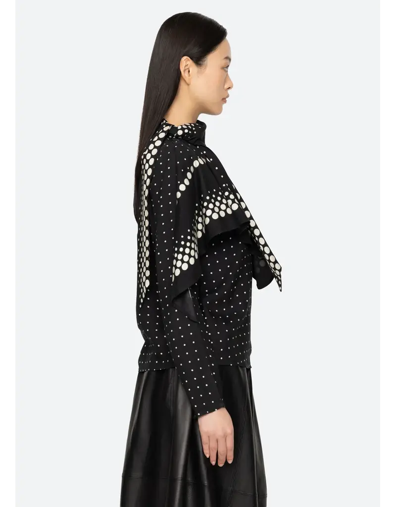 Sea New York ELLY POLKA PRINT L/SLV TOP