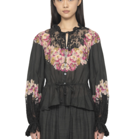 Sea New York PERSEPHONE PRINT L/SLV TOP