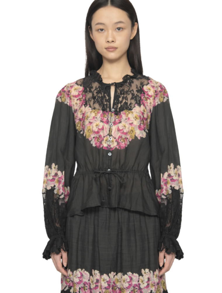 Sea New York PERSEPHONE PRINT L/SLV TOP