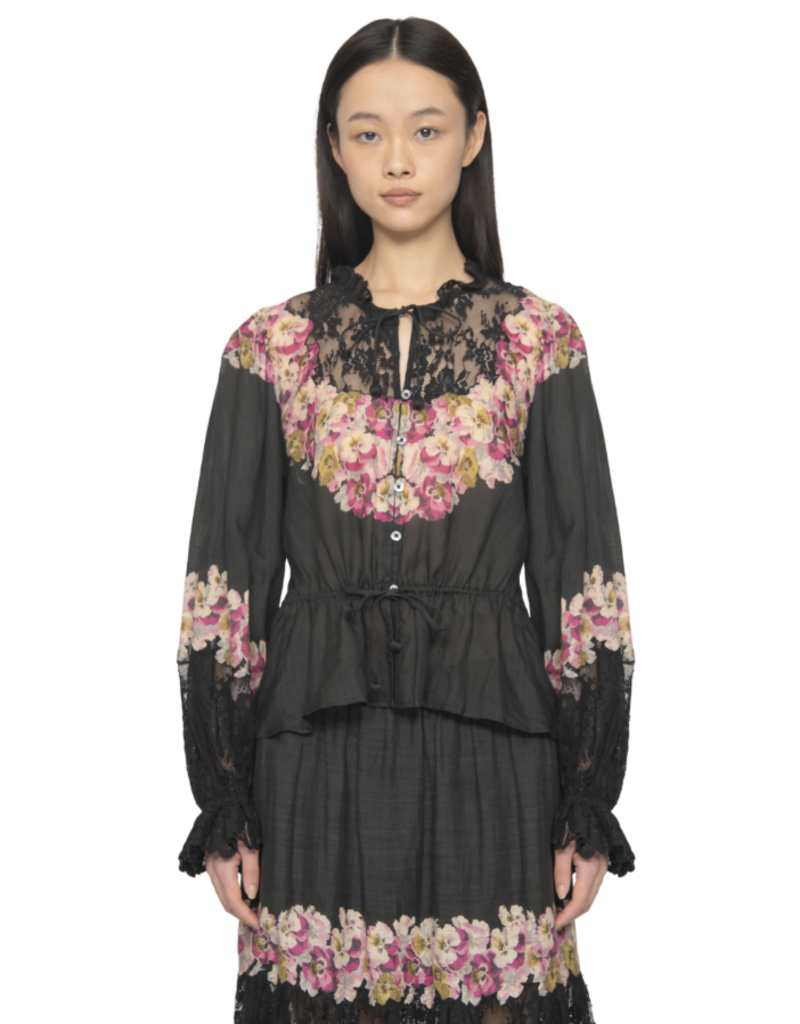 Sea New York PERSEPHONE PRINT L/SLV TOP