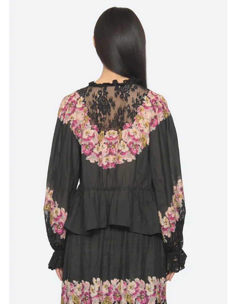 Sea New York PERSEPHONE PRINT L/SLV TOP