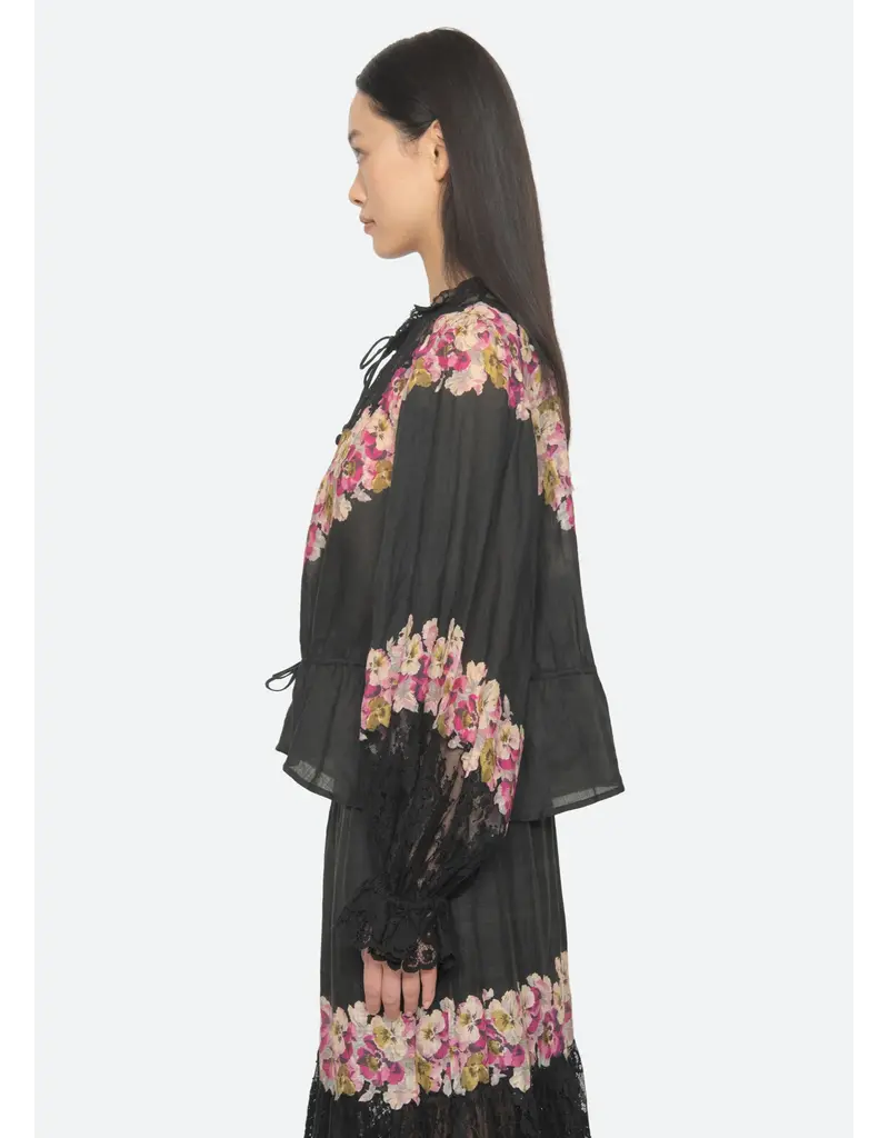 Sea New York PERSEPHONE PRINT L/SLV TOP