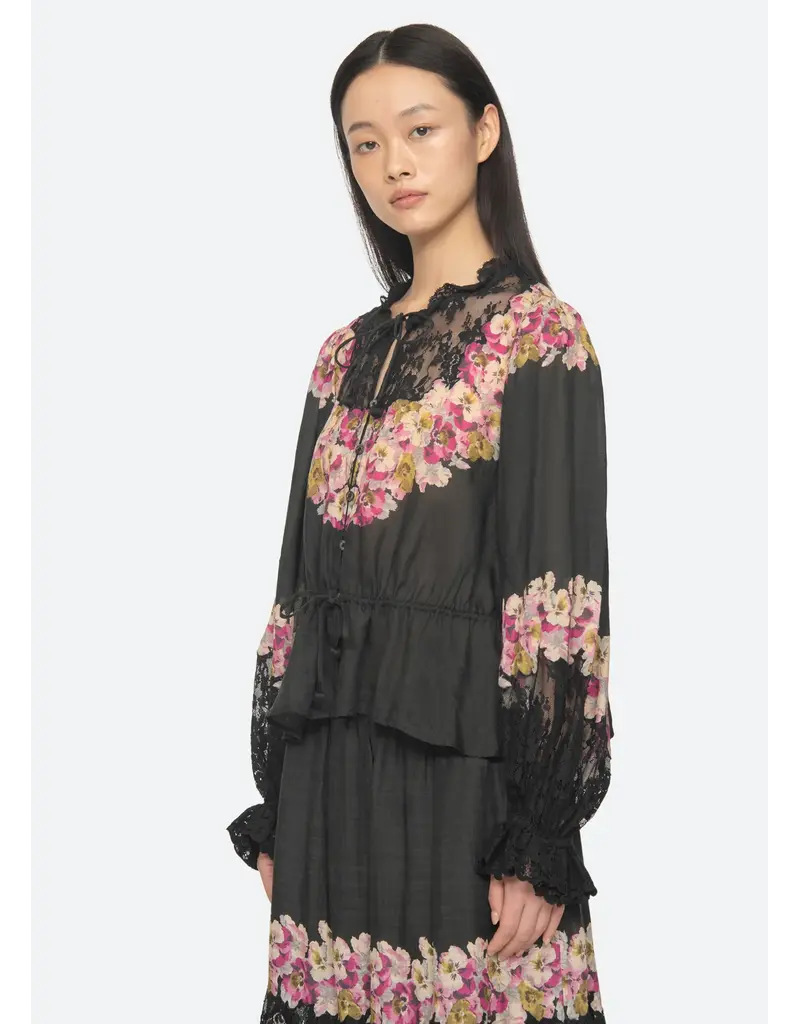 Sea New York PERSEPHONE PRINT L/SLV TOP