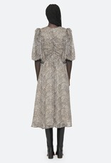 Sea New York CHARLIZE PRINT RUCHED S/SLV DRESS