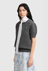 Marni V NECK SWEATER W FLOWER EMBRIODERY