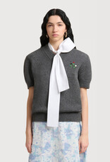 Marni V NECK SWEATER W FLOWER EMBRIODERY