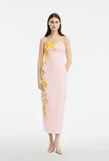 LELA ROSE ROSE FIL COUPE STRAPLESS DRESS