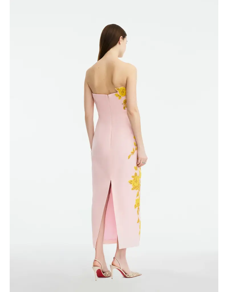 LELA ROSE ROSE FIL COUPE STRAPLESS DRESS