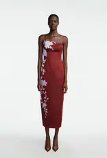 LELA ROSE ROSE FIL COUPE STRAPLESS DRESS