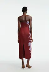 LELA ROSE ROSE FIL COUPE STRAPLESS DRESS