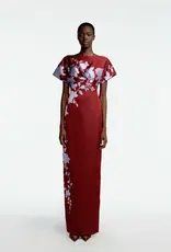 LELA ROSE ROSE FIL COUPE COLUMN GOWN