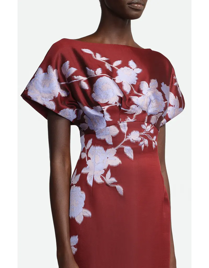LELA ROSE ROSE FIL COUPE COLUMN GOWN