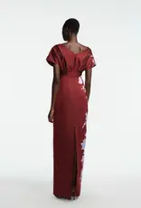 LELA ROSE ROSE FIL COUPE COLUMN GOWN