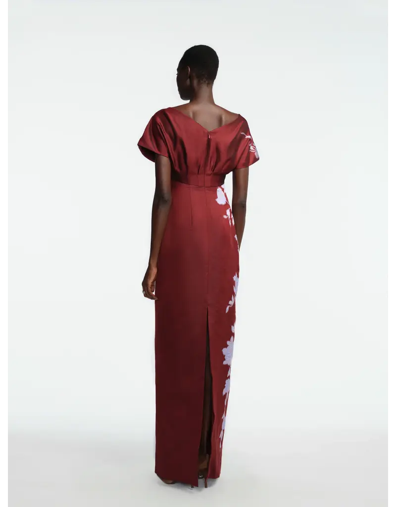 LELA ROSE ROSE FIL COUPE COLUMN GOWN