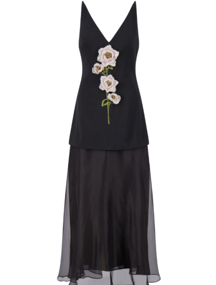 LELA ROSE 3D PEONY FAILLE GOWN