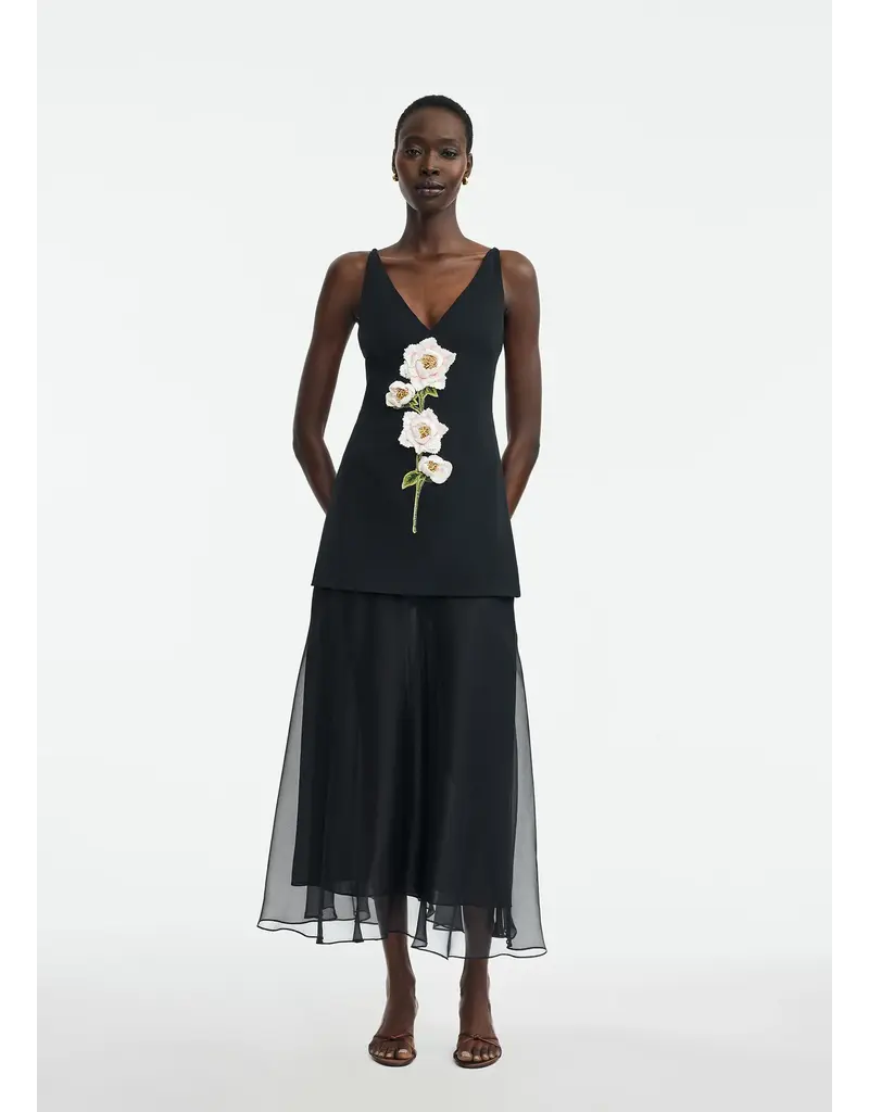 LELA ROSE 3D PEONY FAILLE GOWN