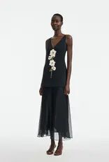 LELA ROSE 3D PEONY FAILLE GOWN