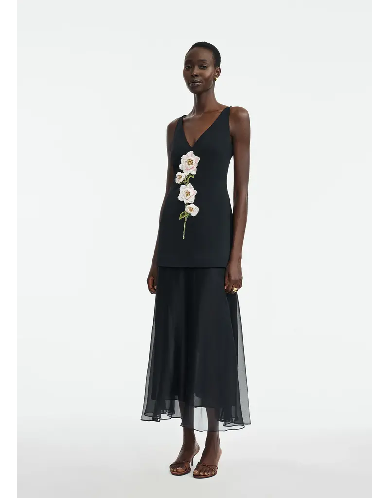 LELA ROSE 3D PEONY FAILLE GOWN