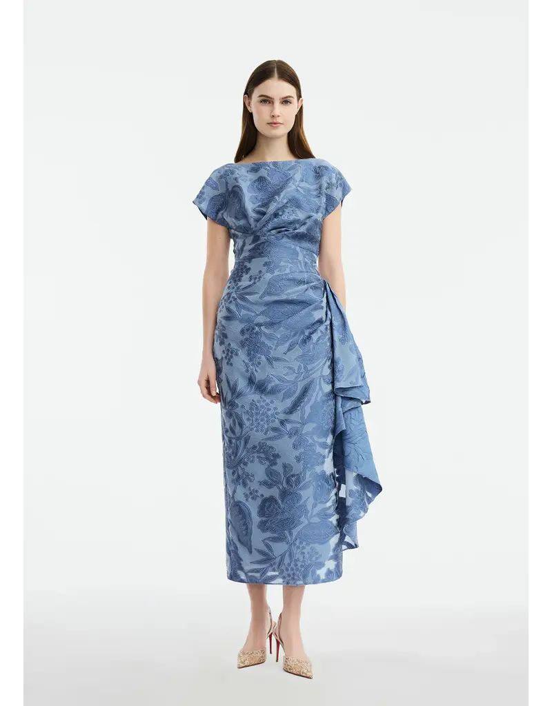 LELA ROSE FLORENCE FIL COUPE FLORAL DRESS