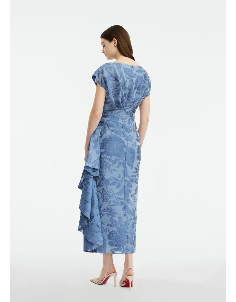 LELA ROSE FLORENCE FIL COUPE FLORAL DRESS