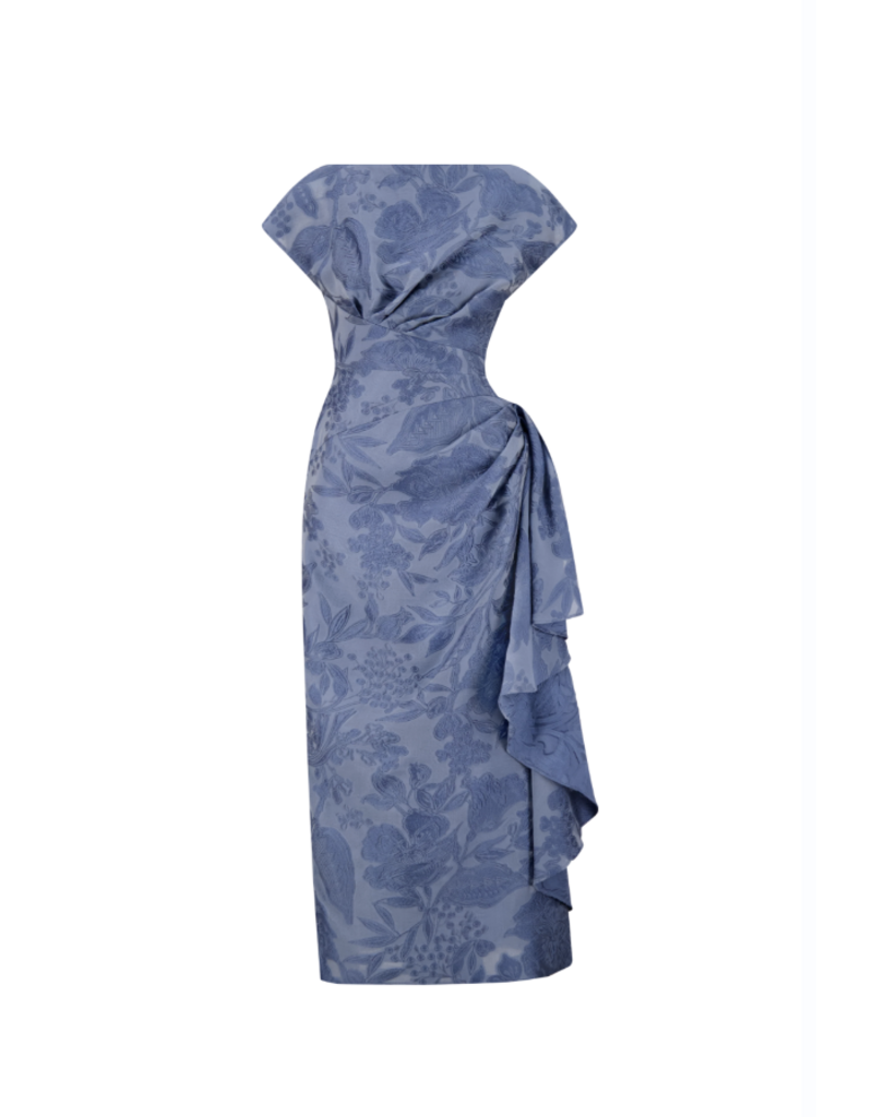 LELA ROSE FLORENCE FIL COUPE FLORAL DRESS
