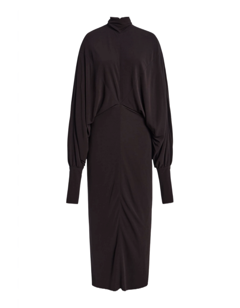 BRANDON MAXWELL HELENA DRESS W DOLMAN SLEEVE