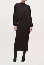 BRANDON MAXWELL HELENA DRESS W DOLMAN SLEEVE