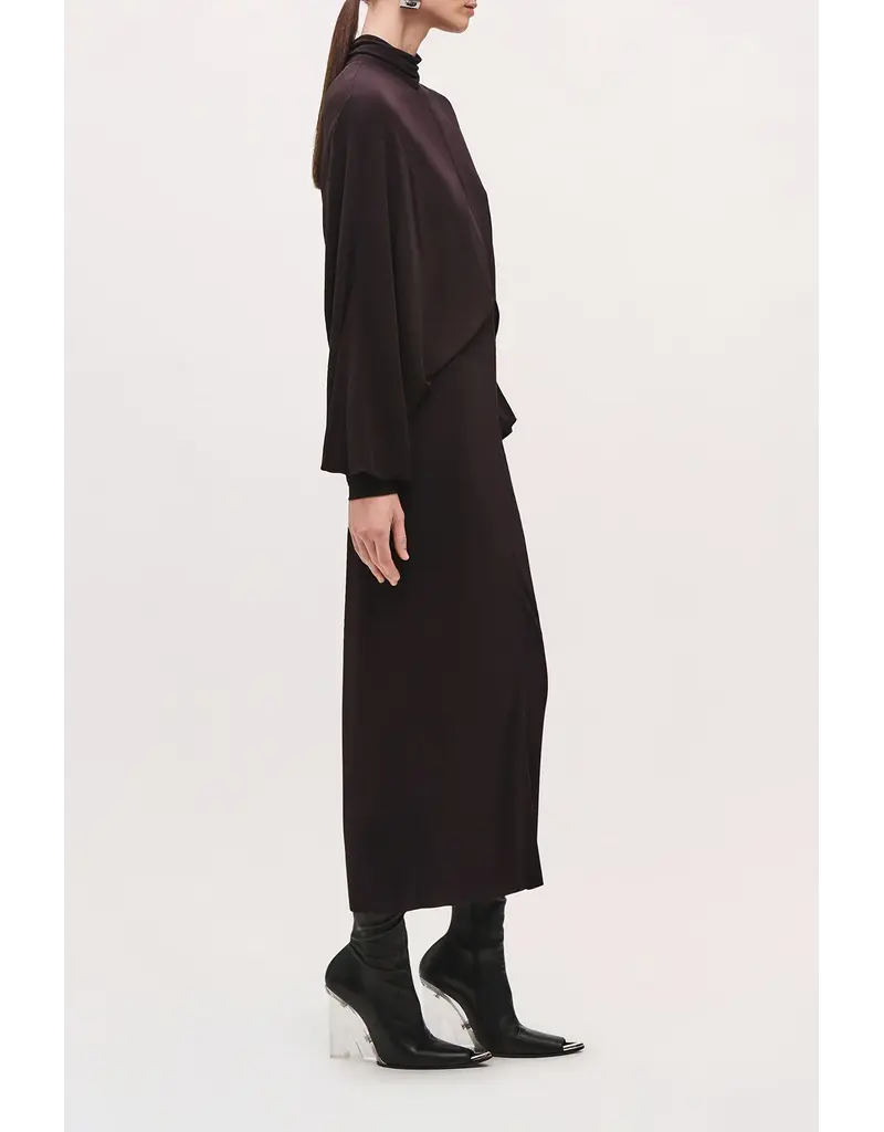 BRANDON MAXWELL HELENA DRESS W DOLMAN SLEEVE