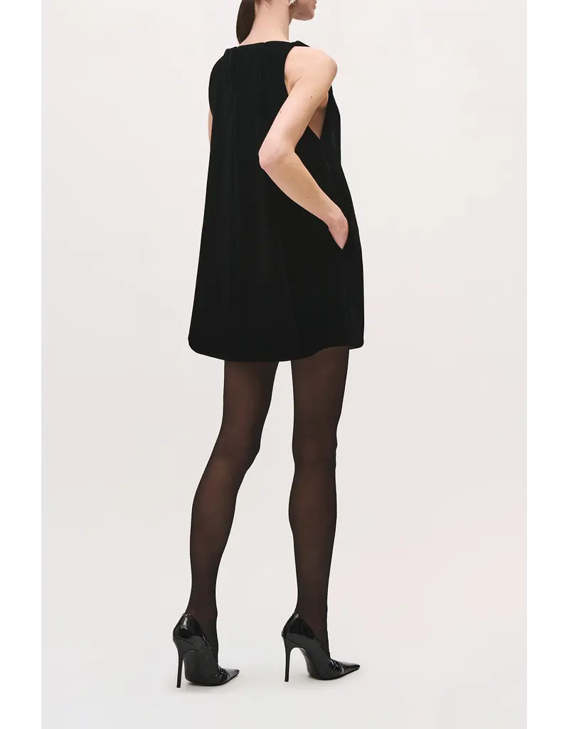 BRANDON MAXWELL THE SABLE MINI DRESS W BACK MANTLE