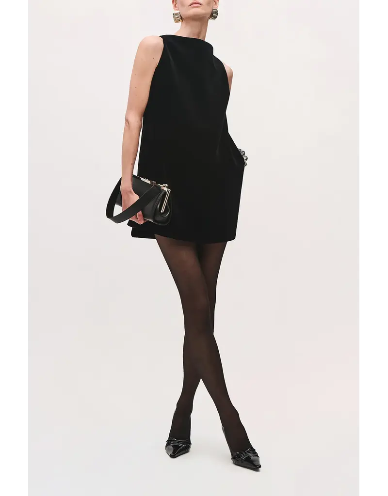 BRANDON MAXWELL THE SABLE MINI DRESS W BACK MANTLE