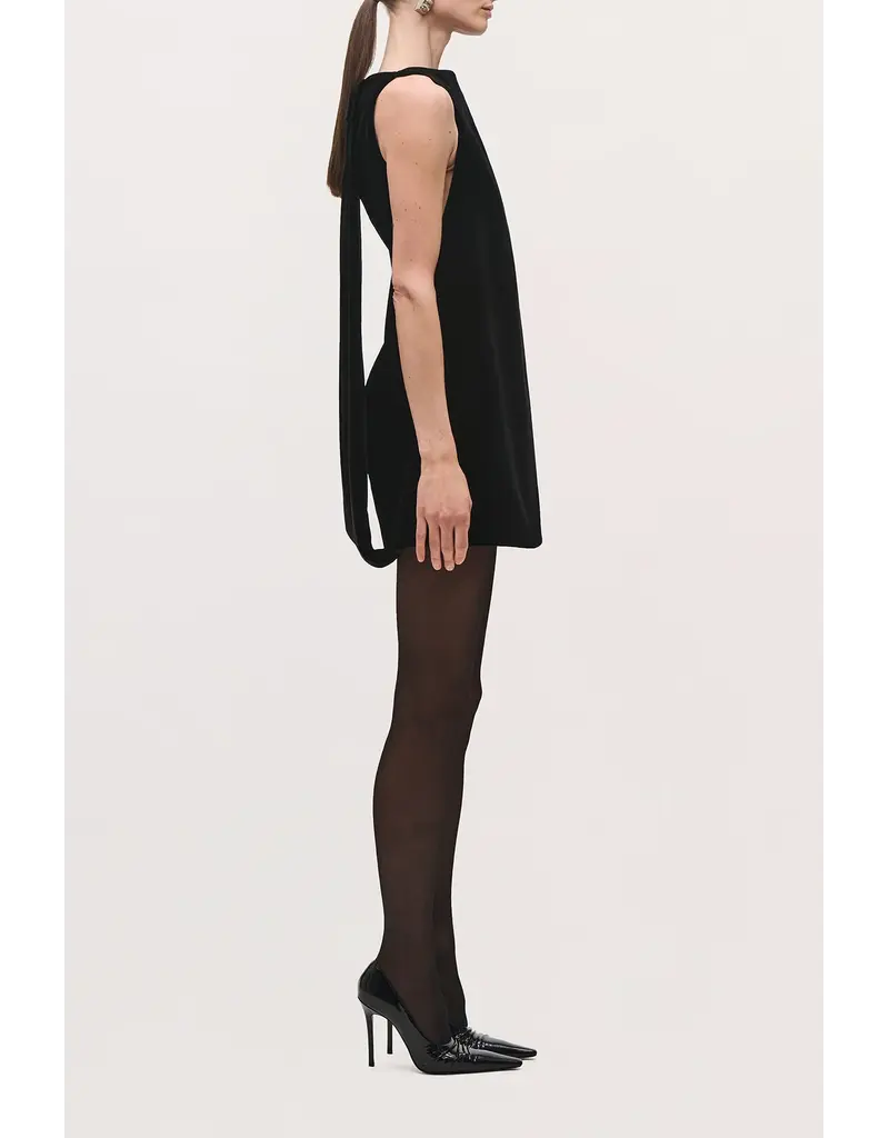 BRANDON MAXWELL THE SABLE MINI DRESS W BACK MANTLE