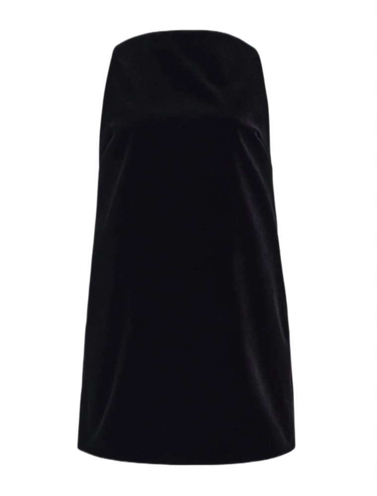 BRANDON MAXWELL THE SABLE MINI DRESS W BACK MANTLE