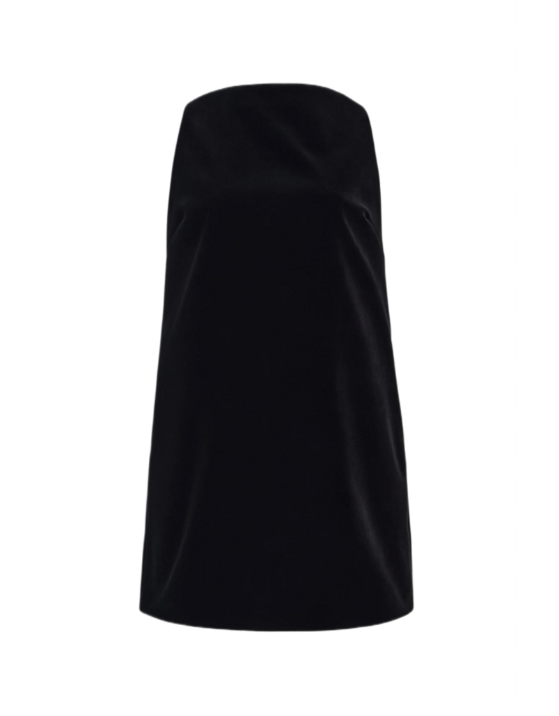 BRANDON MAXWELL THE SABLE MINI DRESS W BACK MANTLE
