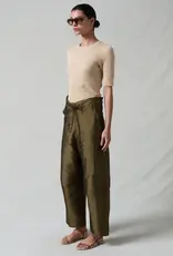 CHAN LUU TECHNO TAFFETA BARREL PANT