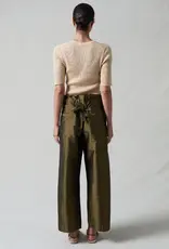 CHAN LUU TECHNO TAFFETA BARREL PANT