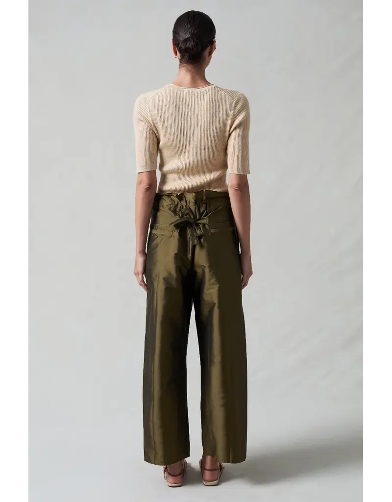 CHAN LUU TECHNO TAFFETA BARREL PANT