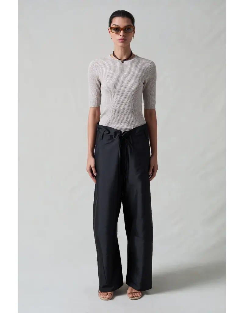 CHAN LUU TECHNO TAFFETA BARREL PANT