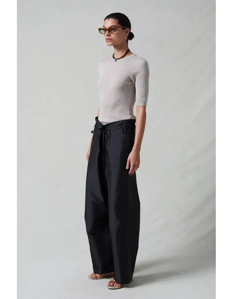 CHAN LUU TECHNO TAFFETA BARREL PANT