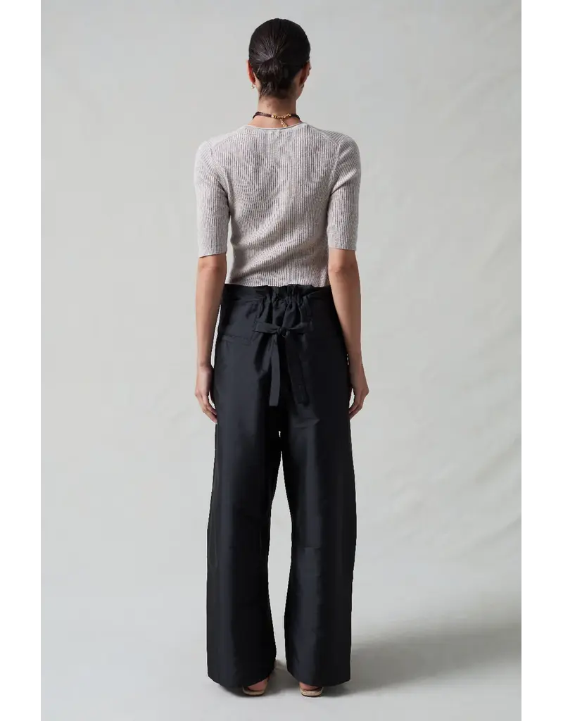 CHAN LUU TECHNO TAFFETA BARREL PANT