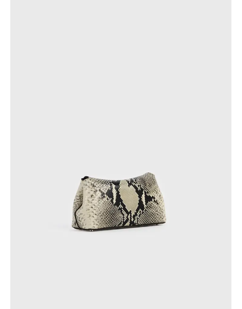 TOTEME Mini T-Lock Python-Embossed Clutch