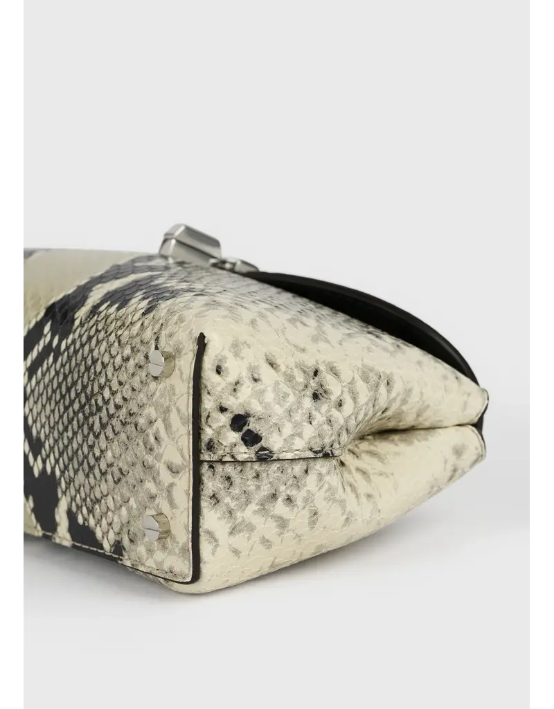 TOTEME Mini T-Lock Python-Embossed Clutch