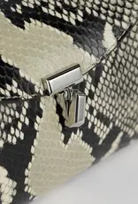 TOTEME Mini T-Lock Python-Embossed Clutch