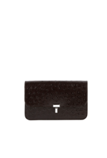 TOTEME T-Lock Ostrich-embossed Crossbody