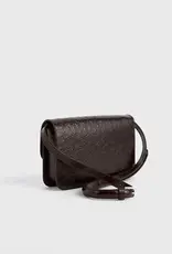 TOTEME T-Lock Ostrich-embossed Crossbody